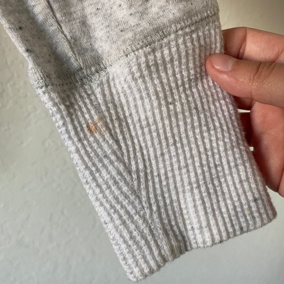 Talbots Womens Cardigan Speckled White Size SP Petite Waffle Knit Minimalist - Picture 11 of 11